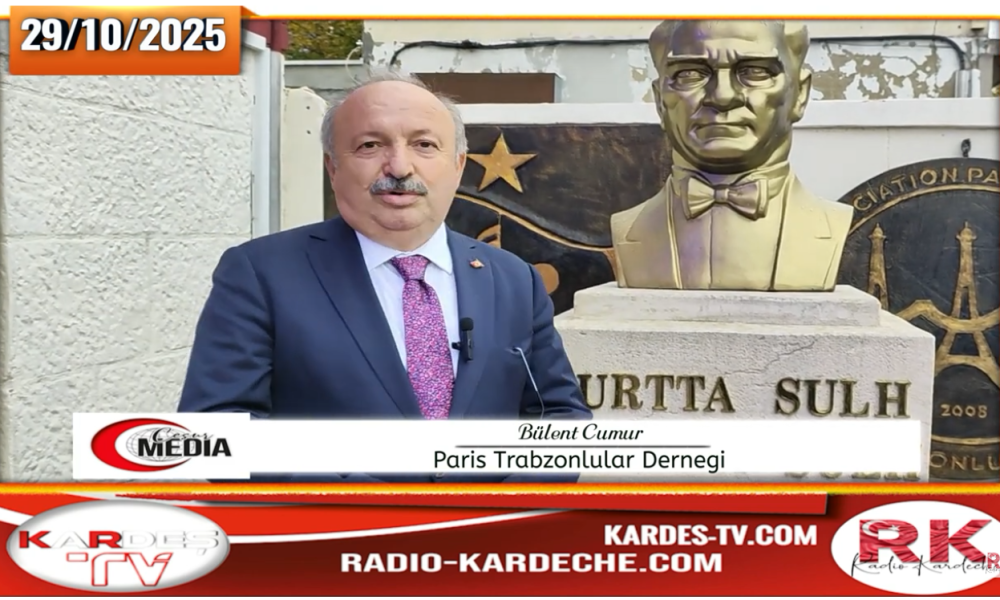 Paris trabzonlular derneginde , Vandallığa uğrayan Atatürk büstü yeniden yerleştirildiğini